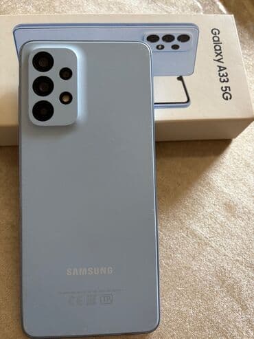 Samsung Galaxy A33 5G, 128 GB, rəng - Göy, Barmaq izi, İki sim kartlı lalafo.az -da Samsung Galaxy A33 5G, 128 GB, rəng - Göy, Barmaq izi, İki sim kartlı