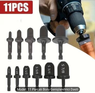 11 Parçalı Boru Genişləndirici Dəsti - Elektrikli matkapla istifadə lalafo.az -da 11 Parçalı Boru Genişləndirici Dəsti - Elektrikli matkapla istifadə