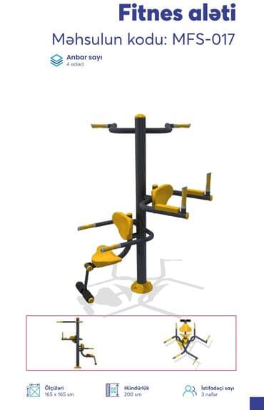 Dəbilqələr: Açıq hava fitnes avadanlıqları – sarı/qrafit rəng palitrası, metal lalafo.az -da — 17 Dəbilqələr: Açıq hava fitnes avadanlıqları – sarı/qrafit rəng palitrası, metal — 17