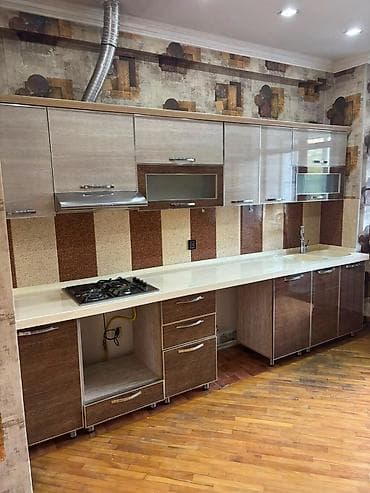 Metbex Akrilmebelin üstü mermer, üstünde moyka, qaz, asperator lalafo.az -da Metbex Akrilmebelin üstü mermer, üstünde moyka, qaz, asperator