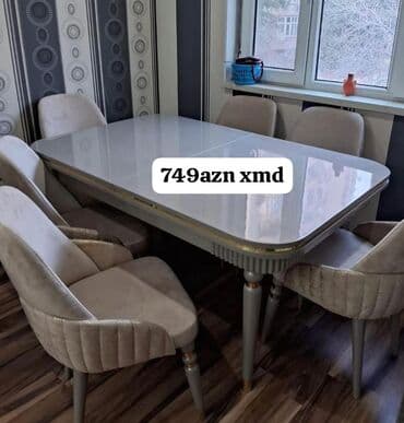 Qonaq otağı üçün, Yeni, Açılan, Dördbucaq masa, 6 stul lalafo.az -da Qonaq otağı üçün, Yeni, Açılan, Dördbucaq masa, 6 stul
