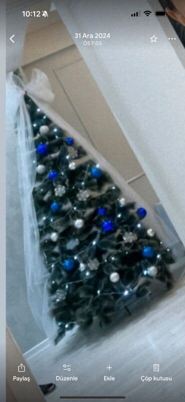 Yeni il ağacı – tam bəzədilmiş set - Tünd yaşıl şam ağacı 2,20 m lalafo.az -da Yeni il ağacı – tam bəzədilmiş set - Tünd yaşıl şam ağacı 2,20 m