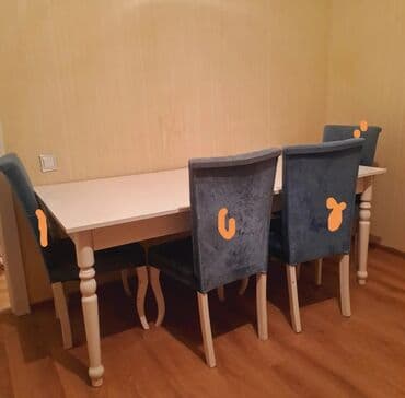 Mətbəx üçün, Açılmayan, Dördbucaq masa, 4 stul lalafo.az -da Mətbəx üçün, Açılmayan, Dördbucaq masa, 4 stul