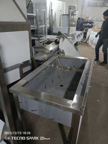 Paslanmayan poladdan (inox) hazırlanmış sənaye tipli yuyucu vannalı lalafo.az -da Paslanmayan poladdan (inox) hazırlanmış sənaye tipli yuyucu vannalı