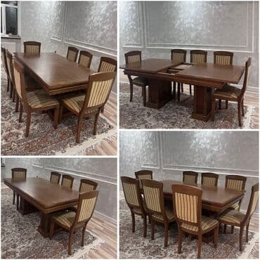 Qonaq otağı üçün, İşlənmiş, Açılan, Dördbucaq masa, 8 stul lalafo.az -da Qonaq otağı üçün, İşlənmiş, Açılan, Dördbucaq masa, 8 stul