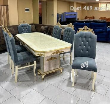 Qonaq otağı üçün, Açılmayan, Dördbucaq masa, 6 stul lalafo.az -da Qonaq otağı üçün, Açılmayan, Dördbucaq masa, 6 stul
