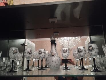 Şüşə dəst – qara-ağ temalı, naxışlı - Tərkibi: 1 ədəd qrafin və 10 lalafo.az -da Şüşə dəst – qara-ağ temalı, naxışlı - Tərkibi: 1 ədəd qrafin və 10