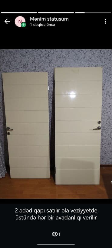 Məhsul: İki ədəd daxili otaq qapısı - Rəng: krem/ivory - Dizayn lalafo.az -da Məhsul: İki ədəd daxili otaq qapısı - Rəng: krem/ivory - Dizayn