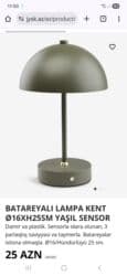 JSK brendi Batareyalı lampa KENT Ø16xH25sm yaşıl sensor Dəmir və lalafo.az -da JSK brendi Batareyalı lampa KENT Ø16xH25sm yaşıl sensor Dəmir və
