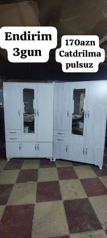 Yeni, Kupe, 3 qapılı Düz dolab, Qarderob, paltar dolabı, Azərbaycan lalafo.az -da Yeni, Kupe, 3 qapılı Düz dolab, Qarderob, paltar dolabı, Azərbaycan