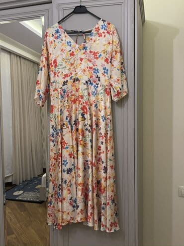 Qadın donu – çiçək naxışlı, yay üçün - Model: A-kəsim, beldən lalafo.az -da Qadın donu – çiçək naxışlı, yay üçün - Model: A-kəsim, beldən