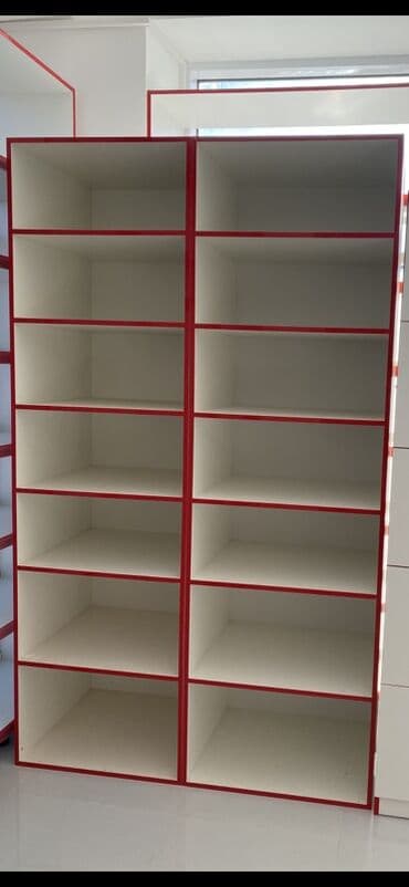 Mağaza vitrini üçün rəf sistemi - İki bölməli, ümumilikdə 10 rəf gözü lalafo.az -da Mağaza vitrini üçün rəf sistemi - İki bölməli, ümumilikdə 10 rəf gözü