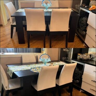 Qonaq otağı üçün, İşlənmiş, Kvadrat masa, 6 stul lalafo.az -da Qonaq otağı üçün, İşlənmiş, Kvadrat masa, 6 stul