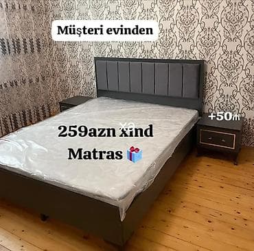 Yataq otağı dəsti - Müasir dizaynlı iki nəfərlik çarpayı: yumşaq at lalafo.az Yataq otağı dəsti - Müasir dizaynlı iki nəfərlik çarpayı: yumşaq