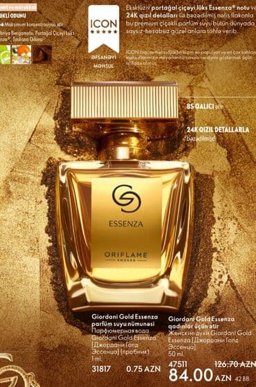 Oriflame Giordani Gold Essenza qadınlar üçün parfum - Notalar: - lalafo.az -da Oriflame Giordani Gold Essenza qadınlar üçün parfum - Notalar: -