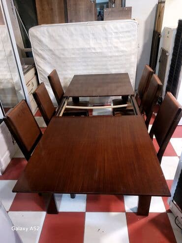 Информатика: Для гостиной, Б/у, Раскладной, Прямоугольный стол, 6 стульев at lalafo.az — 4 Информатика: Для гостиной, Б/у, Раскладной, Прямоугольный стол, 6 стульев — 4