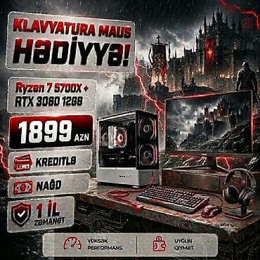Klavyatura Maus Qulaqcıq HƏDİYYƏ ! Gaming PC | Ryzen 7 5700X 4.60 GHZ lalafo.az -da Klavyatura Maus Qulaqcıq HƏDİYYƏ ! Gaming PC | Ryzen 7 5700X 4.60 GHZ