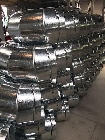 Spiral hava kanalı üçün sinklənmiş polad dirsəklər Məhsul təsviri: - at lalafo.az Spiral hava kanalı üçün sinklənmiş polad dirsəklər Məhsul təsviri: -