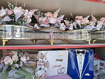 Ziyafət və nişan dekoru üçün zərif aksesuarlar dəsti - Şüşə korpuslu at lalafo.az Ziyafət və nişan dekoru üçün zərif aksesuarlar dəsti - Şüşə korpuslu