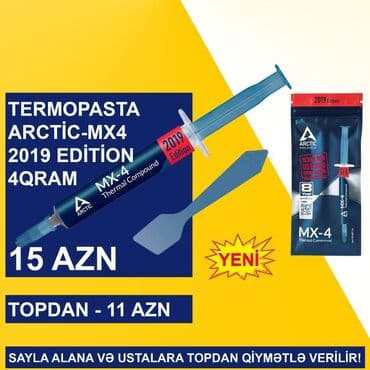Termopasta "Arctic MX-4 2019 Edition 4qram" SAYLA ALANA VƏ USTALARA lalafo.az -da Termopasta "Arctic MX-4 2019 Edition 4qram" SAYLA ALANA VƏ USTALARA