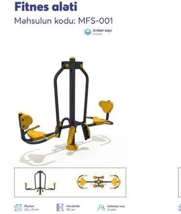 Dəbilqələr: Açıq hava fitnes avadanlıqları – sarı/qrafit rəng palitrası, metal lalafo.az -da — 3 Dəbilqələr: Açıq hava fitnes avadanlıqları – sarı/qrafit rəng palitrası, metal — 3