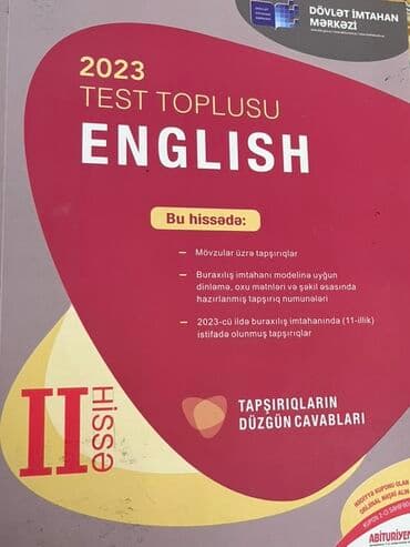 İngilis dili Testlər 11-ci sinif, 2-ci hissə, 2023 il lalafo.az -da İngilis dili Testlər 11-ci sinif, 2-ci hissə, 2023 il