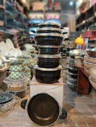 Saksofonlar: Qranit qab-qacaq dəsti – 6 parça (qapaqlarla) - Rənglər: qara və lalafo.az -da — 4 Saksofonlar: Qranit qab-qacaq dəsti – 6 parça (qapaqlarla) - Rənglər: qara və — 4