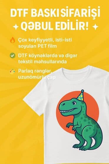 DTF basqı (Köynək üzərinə basqı) ✨ DTF BASKI SİFARİŞİ QƏBUL EDİLİR! ✨ lalafo.az -da DTF basqı (Köynək üzərinə basqı) ✨ DTF BASKI SİFARİŞİ QƏBUL EDİLİR! ✨