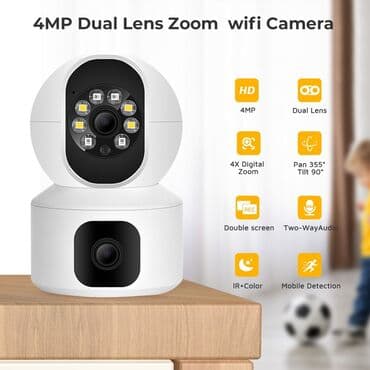 4MP Dual Lens Zoom Wi‑Fi Kamera Xüsusiyyətlər: - 4MP HD təsvir lalafo.az -da 4MP Dual Lens Zoom Wi‑Fi Kamera Xüsusiyyətlər: - 4MP HD təsvir