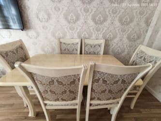 İşlənmiş, Dördbucaq masa, 6 stul lalafo.az -da İşlənmiş, Dördbucaq masa, 6 stul