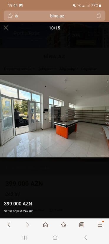 Obyekt satılır – 242 m² - İri vitrin pəncərələr və ikiqat giriş lalafo.az -da Obyekt satılır – 242 m² - İri vitrin pəncərələr və ikiqat giriş