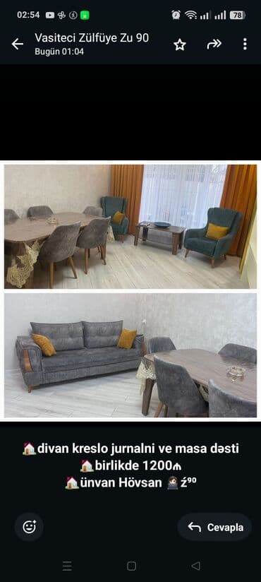 *🏠divan kreslo jurnalni ve masa dəsti* *🏠birlikde 1200₼* *🏠ünvan lalafo.az -da *🏠divan kreslo jurnalni ve masa dəsti* *🏠birlikde 1200₼* *🏠ünvan