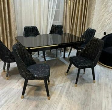 Qonaq otağı üçün, Yeni, Açılan, Dördbucaq masa, 6 stul lalafo.az -da Qonaq otağı üçün, Yeni, Açılan, Dördbucaq masa, 6 stul