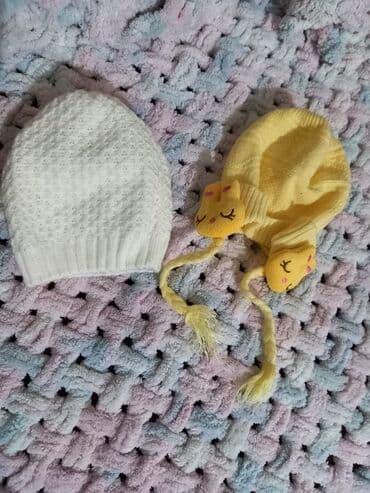 Uşaq papaqları dəsti - 2 ədəd isti toxunma papaq - Rənglər: ağ və lalafo.az -da Uşaq papaqları dəsti - 2 ədəd isti toxunma papaq - Rənglər: ağ və