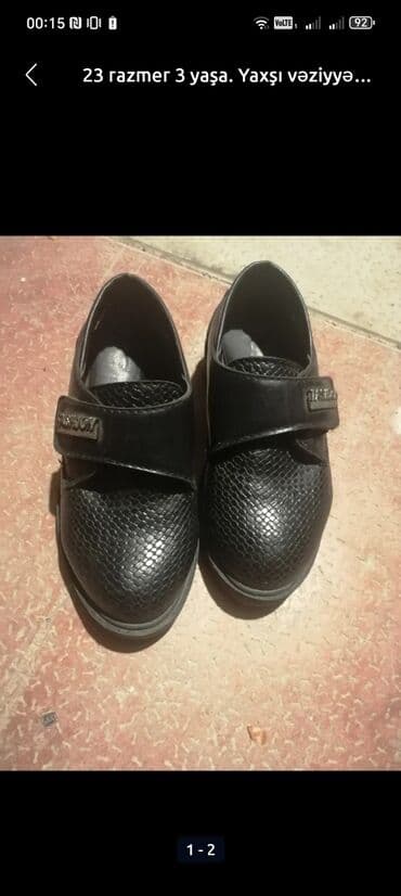 Rəng - Qara Tuflilər, Ölçü: 23, Oğlan üçün lalafo.az -da Rəng - Qara Tuflilər, Ölçü: 23, Oğlan üçün