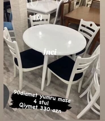 Mətbəx üçün, Yeni, Açılmayan, Yumru masa, 4 stul lalafo.az -da Mətbəx üçün, Yeni, Açılmayan, Yumru masa, 4 stul