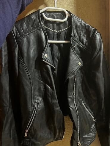 Qadınlar üçün Massimo Dutti qara dəridən S ölçü moto-stil gödəkçə - lalafo.az -da Qadınlar üçün Massimo Dutti qara dəridən S ölçü moto-stil gödəkçə -