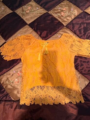 Sarı krujeva kofta - Material: tamamilə krujeva/naxışlı gipür parça Az lalafo.az -da Sarı krujeva kofta - Material: tamamilə krujeva/naxışlı gipür parça Az