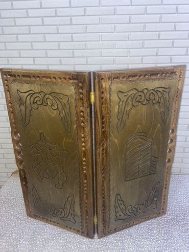 Маски, очки: Əl oyma naxışlı taxta nərd-taxta dəsti - Material: tam ağac (taxta) at lalafo.az — 1 Маски, очки: Əl oyma naxışlı taxta nərd-taxta dəsti - Material: tam ağac (taxta) — 1