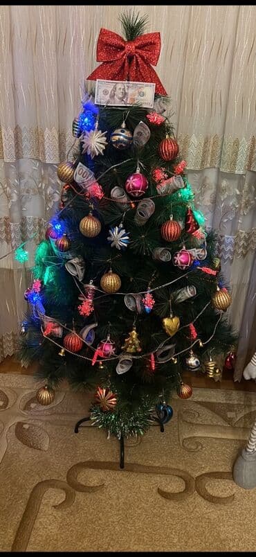 Yeni il üçün bəzədilmiş süni şam ağacı - Material: sıx iynəyarpaqlı lalafo.az -da Yeni il üçün bəzədilmiş süni şam ağacı - Material: sıx iynəyarpaqlı