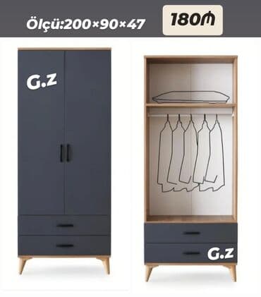 Açılan, 2 qapılı Düz dolab, Qarderob, paltar dolabı lalafo.az -da Açılan, 2 qapılı Düz dolab, Qarderob, paltar dolabı