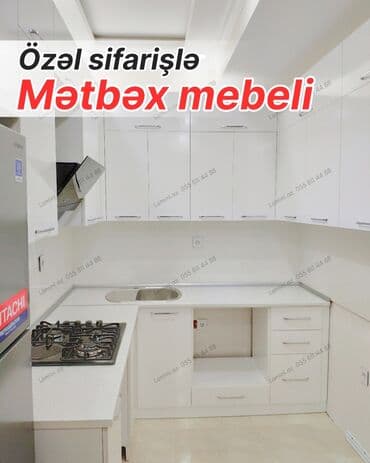 Пуфики на заказ: Özəl sifarişlə “mətbəx mebeli” hazırlanması. - Dizayn: L formalı at lalafo.az — 1 Пуфики на заказ: Özəl sifarişlə “mətbəx mebeli” hazırlanması. - Dizayn: L formalı — 1