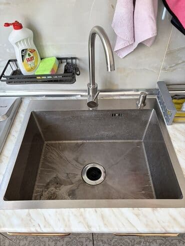 Kvadrat Mətbəx çanağı, Şkafsız, Paslanmaz polad lalafo.az -da Kvadrat Mətbəx çanağı, Şkafsız, Paslanmaz polad