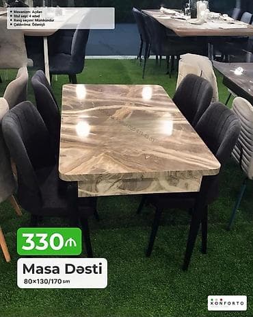 Masa dəsti – açılan mexanizmli - Ölçü: 80×130/170 sm (genişlənə bilən at lalafo.az Masa dəsti – açılan mexanizmli - Ölçü: 80×130/170 sm (genişlənə bilən
