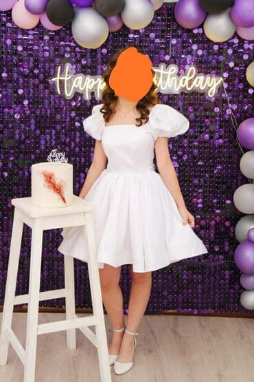 Ağ rəngli qısa ziyafət/libas 34 bədən ölçüsü - Model: kvadrat yaxalı lalafo.az -da Ağ rəngli qısa ziyafət/libas 34 bədən ölçüsü - Model: kvadrat yaxalı