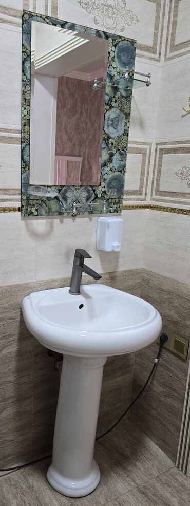 Душевые насадки, лейки: Hamam üçün güzgü və əl-üz yuma dəsti - Dəst: piyada tipli keramika at lalafo.az — 1 Душевые насадки, лейки: Hamam üçün güzgü və əl-üz yuma dəsti - Dəst: piyada tipli keramika — 1