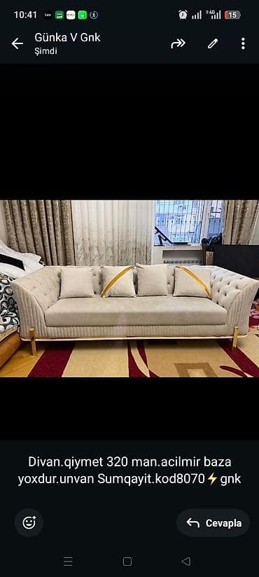 Divan.qiymet 320 man.acilmir baza yoxdur.unvan Sumqayit.kod8070⚡gnk lalafo.az -da Divan.qiymet 320 man.acilmir baza yoxdur.unvan Sumqayit.kod8070⚡gnk