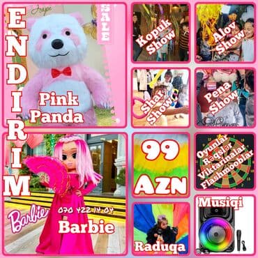 Uşaq tədbirləri üçün animator və şou proqramı Paketlər: - 1 seçilən lalafo.az -da Uşaq tədbirləri üçün animator və şou proqramı Paketlər: - 1 seçilən