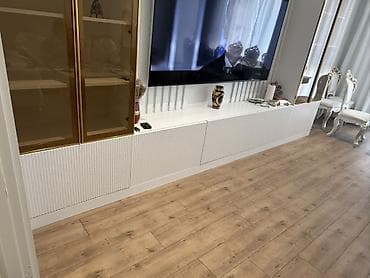 TV güzgülü divar sistemi – vitrinli modul komplekti - Dizayn: Ağ lalafo.az -da TV güzgülü divar sistemi – vitrinli modul komplekti - Dizayn: Ağ