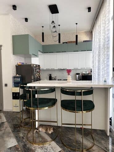 Mətbəx mebeli və ada tipli bar masası dəsti - Dizayn: L formalı alt lalafo.az -da Mətbəx mebeli və ada tipli bar masası dəsti - Dizayn: L formalı alt